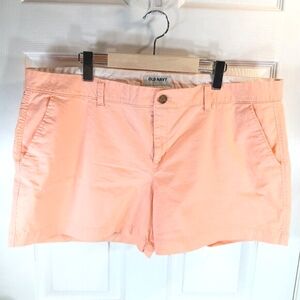 NWOT Plus Size 18 Old Navy Women's Peach Cotton Shorts Stretch
